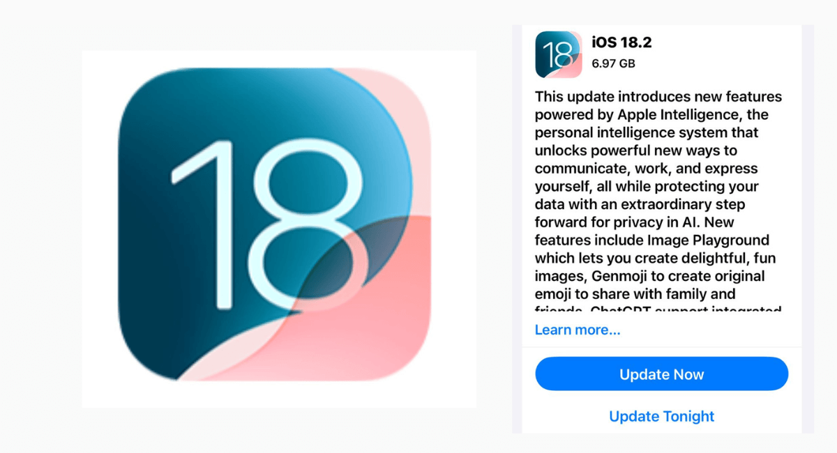 iOS 18.2 updates features